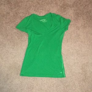 Green V-Neck